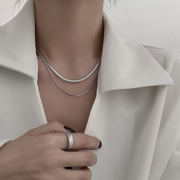 1 Piece Quantity Hip-hop Simple Style Geometric Titanium Steel Polishing Chain Necklace