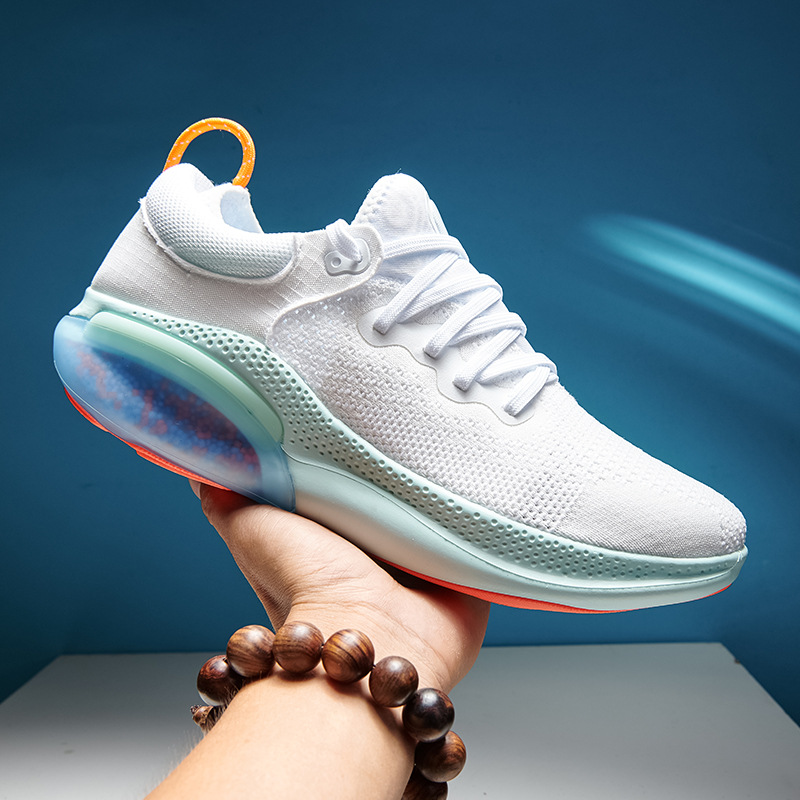 Summer Breathable Fly-Knit Running Shoes for Women, Cross-Border Large Size Lightweight Casual Sports Shoes, Couple Models, Shock-Absorbing Youth Men's Shoes