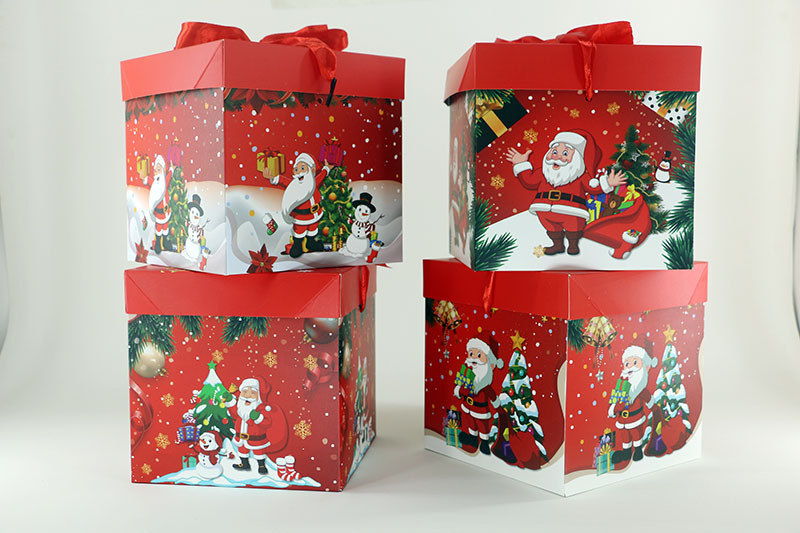 现货白卡圣诞新年礼物盒