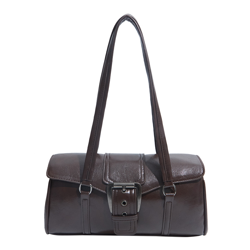 Nicho de alto nivel lujoso hombro bajo la braza bolsa de locomotora 2025 nuevo retro viaje bolso de palo de mujer