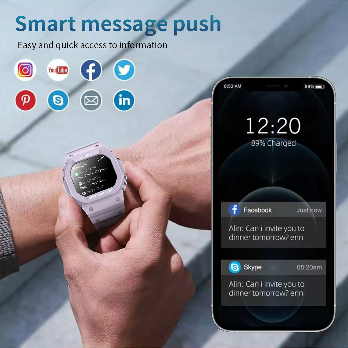 Lc31 Smartwatch Mit Touchscreen Wasserdichte Sportuhr Unisex_voghion.com