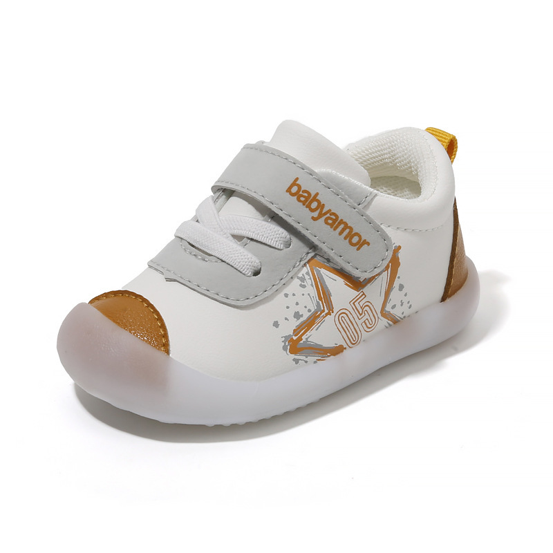 Bebé Niño Zapatos delanteros zapatos de bebé primavera y otoño de las mujeres de fondo suave antideslizante 0-1-2 años de edad nueve meses de otoño zapatos de los niños 3