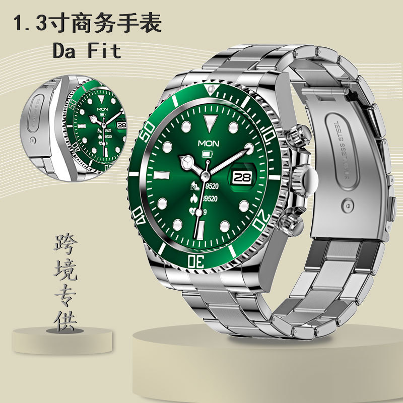 Cross-Border Direct Supply Aw12 Smart Watch Rotating Bezel Bluetooth Call Heart Rate Blood Pressure Detection Men's Business Watch