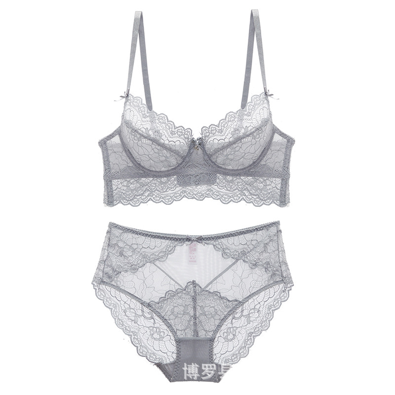 Traje de Sujetador de encaje sexy para mujer envuelto en el pecho y la conformación de los senos más el tamaño de soporte superior pecho grande y pequeño traje de ropa interior delgada sujetador