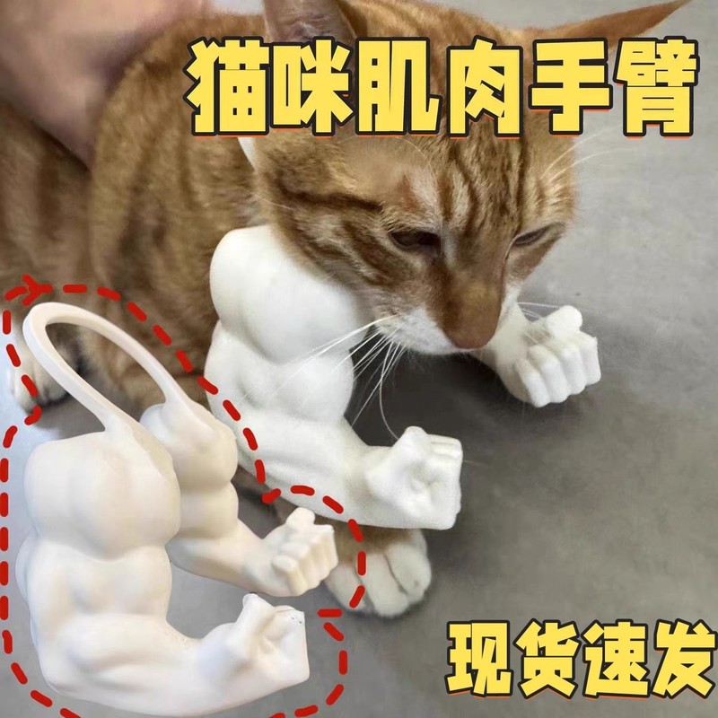 跨境爆款 Cat muscle arm decoration 浩克手臂猫咪肌肉手臂装饰|undefined