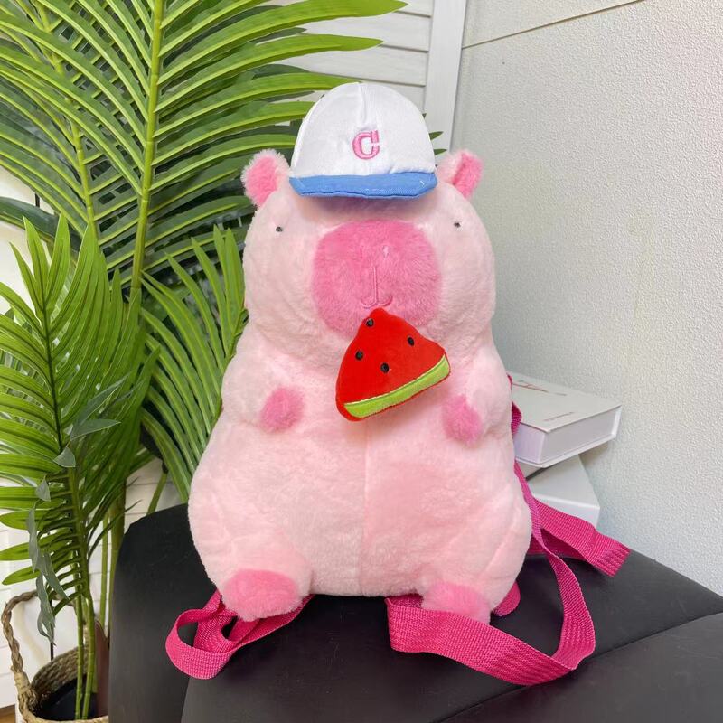 高颜値カピバラ人形ランドセルぬいぐるみバッグ漫画ポケットかわいいカピバラ収納袋|undefined