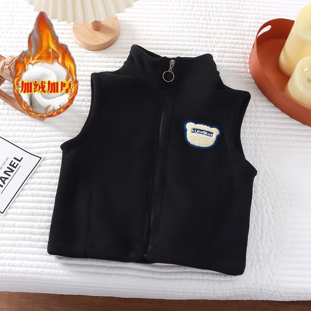 Флисовый жилет J13 черный