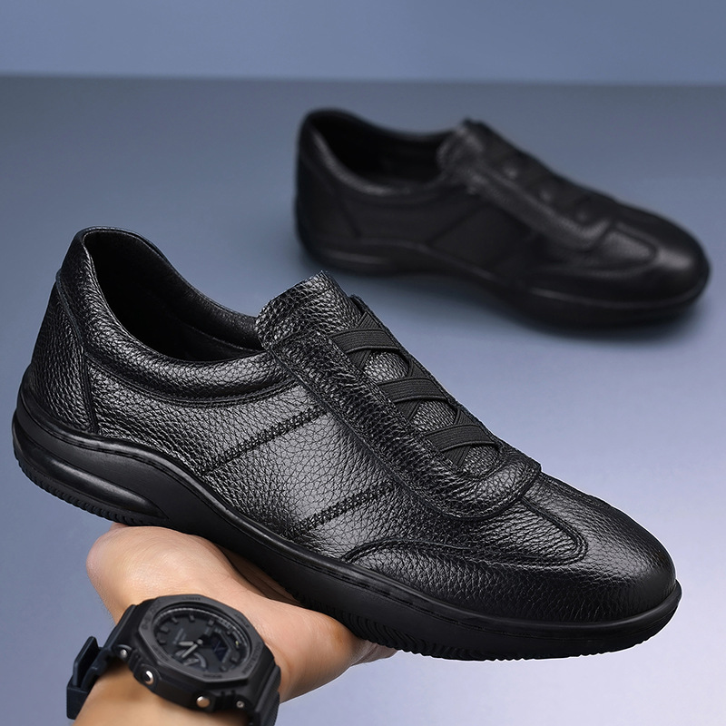 Piel de vaca de primera capa verano nuevos zapatos casuales para hombres zapatos de cuero transpirables para hombres zapatos blancos de todo fósforo zapatos para hombres zapatos para hombres