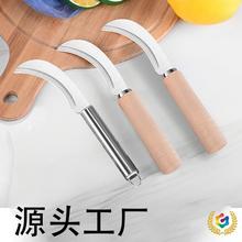 ♤不锈钢水果刀商用切水果香蕉菠萝蜜刀削皮刀锋利勾刀弯刀厂