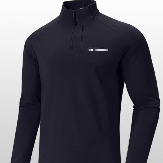 G Brand Sports Long-Sleeve T-Shirt with Fleece, New Autumn and Winter Style, Stand-Up Collar, Zipper, Outdoor Casual Cycling Sweatshirt Top