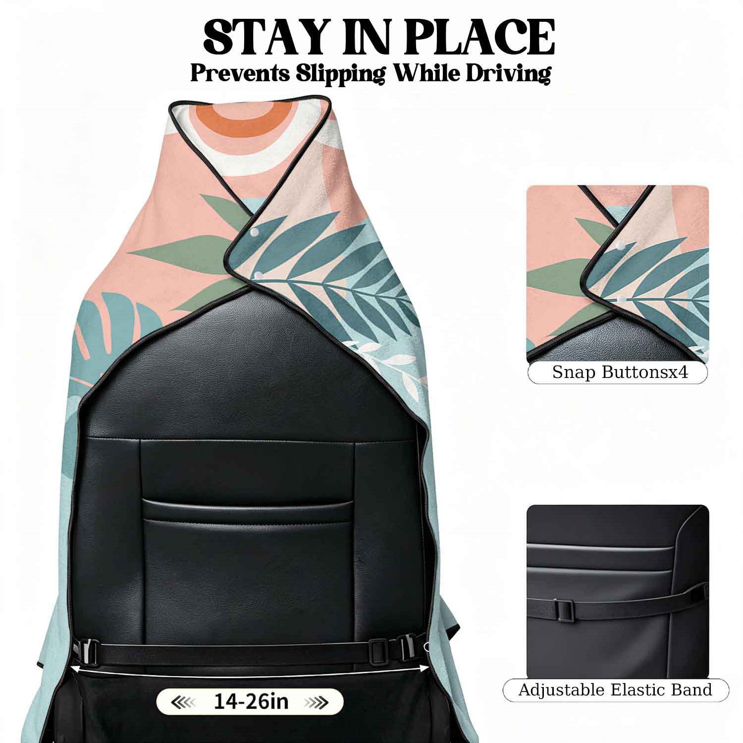 Summer bath towel and car seat cover 2-in-1, ultra-fine fiber outdoor beach and car dual-use universal seat cushion