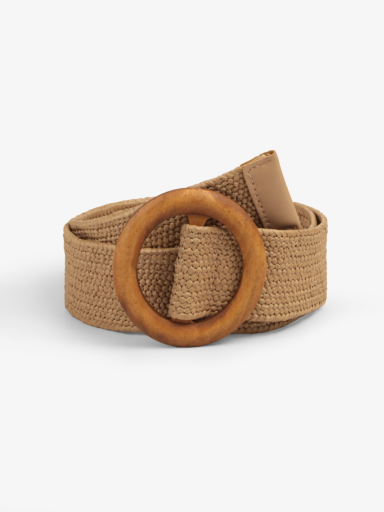 Simple Style Circle Plastic Wood Woven Belt Women's Woven Belts 1 Piece display picture 5