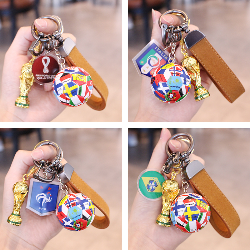 2026 Usa-Canada-Mexico World Cup Hercules Cup Car Keychain Men's and Women's Pendant Football Souvenir Creative Small Gift