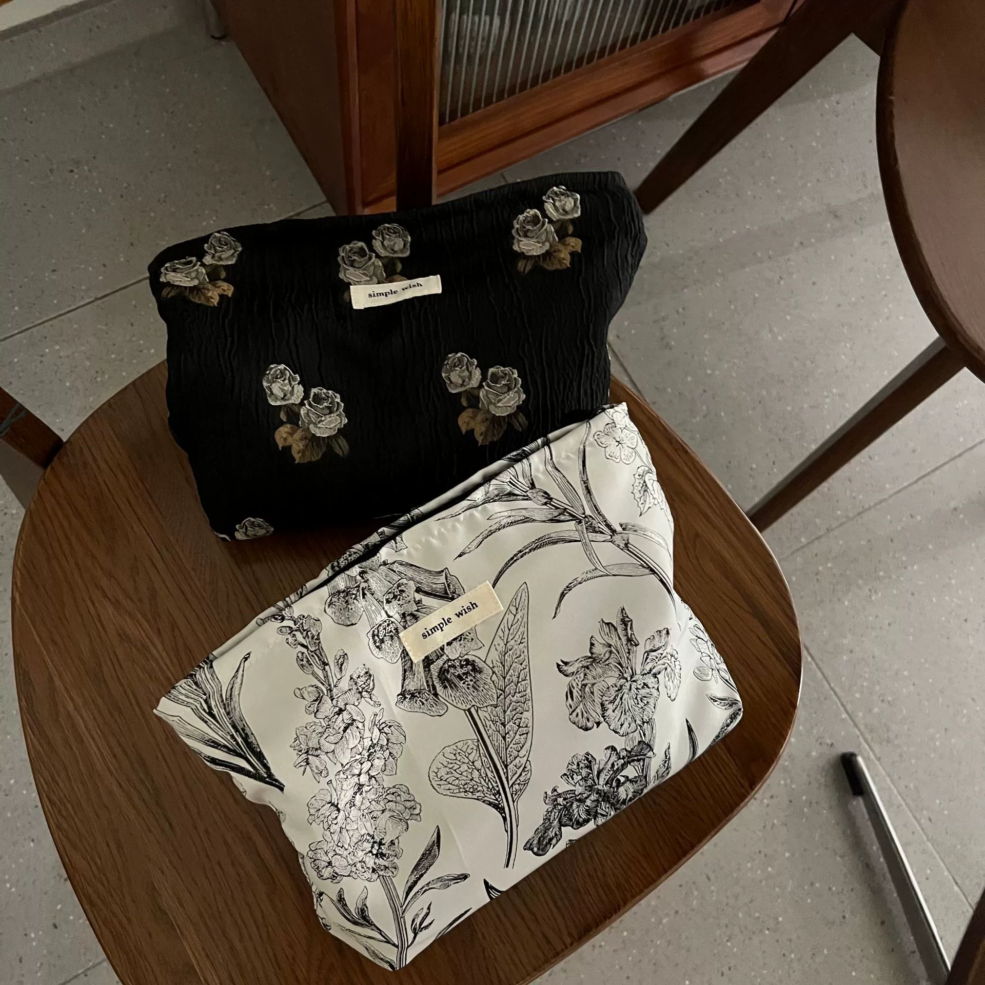 [Su Xibu bag] Черно-белая серая деревенская атмосфера, качественная косметичка, женские сумки, сумка-клатч, литературная ниша модели