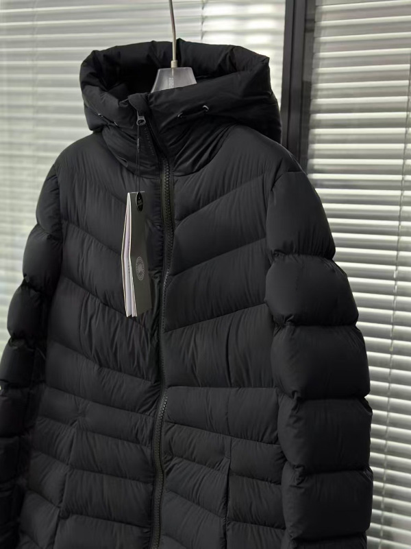 高品25年大鹅蒙家超轻鹅绒超长女士修身羽绒服休闲连帽外套|undefined