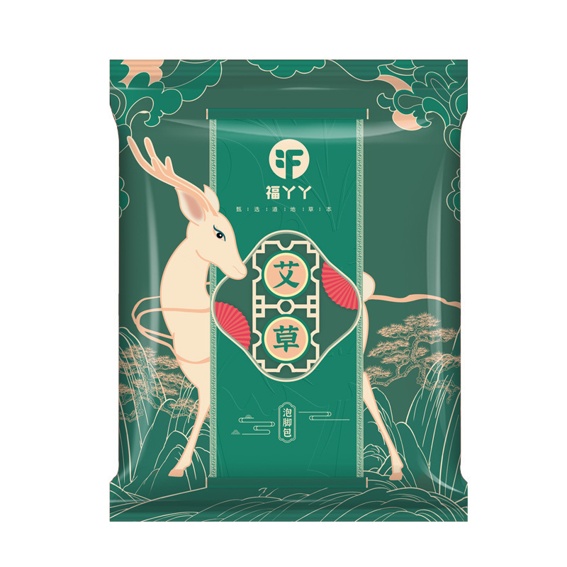 福の女の子の艾草の足の粉の卸売りの紅花の古いショウガの足の薬は湿気の足のお風呂の粉の正規品の家庭用の足の包みを包みます。|undefined