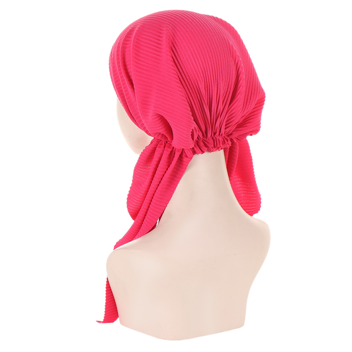 cappello musulmano a turbante con cappello curvo finale da donna in tinta unita in stock_voghion.com