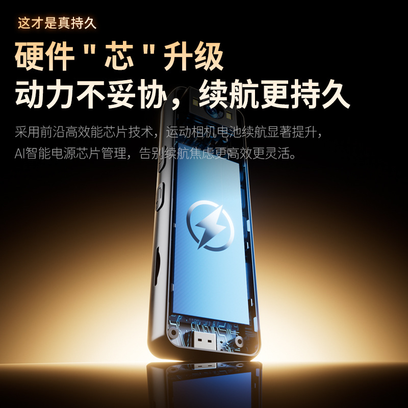 2K高清带屏便携背夹录像摄像机录音镜头可旋转户外手持记录仪