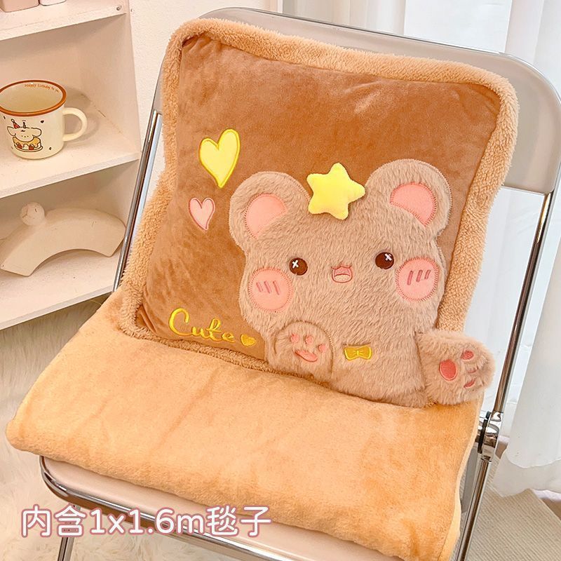 almohada de alto valor facial mantas 2 en 1 colcha almohada de doble uso para automóviles de oficina aire acondicionado almohada de siesta