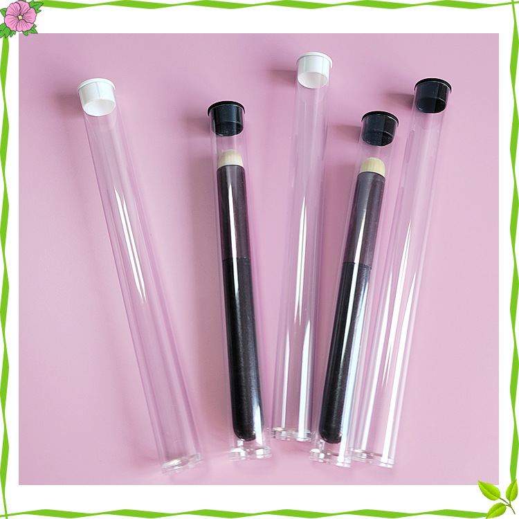 工厂直供PVC塑料管 透明塑料包装管 pvc唇刷化妆刷包装管量大优惠