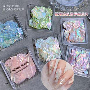 Nail Art magic color shell jewelry mixed large irregular natural abalone nail decoration box