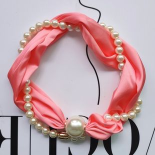 Sicilian Set 2024 Solid Color Spring and Summer New Scarf Modern Fashion Brocade Silk Scarf Holiday Decoration Pearl