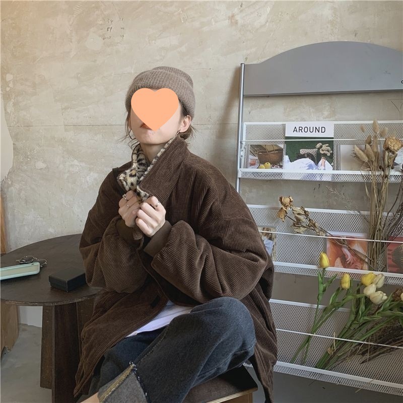 时尚灯芯绒外套女2025年秋冬新款小个子百搭休闲夹克外搭薄款上衣|undefined