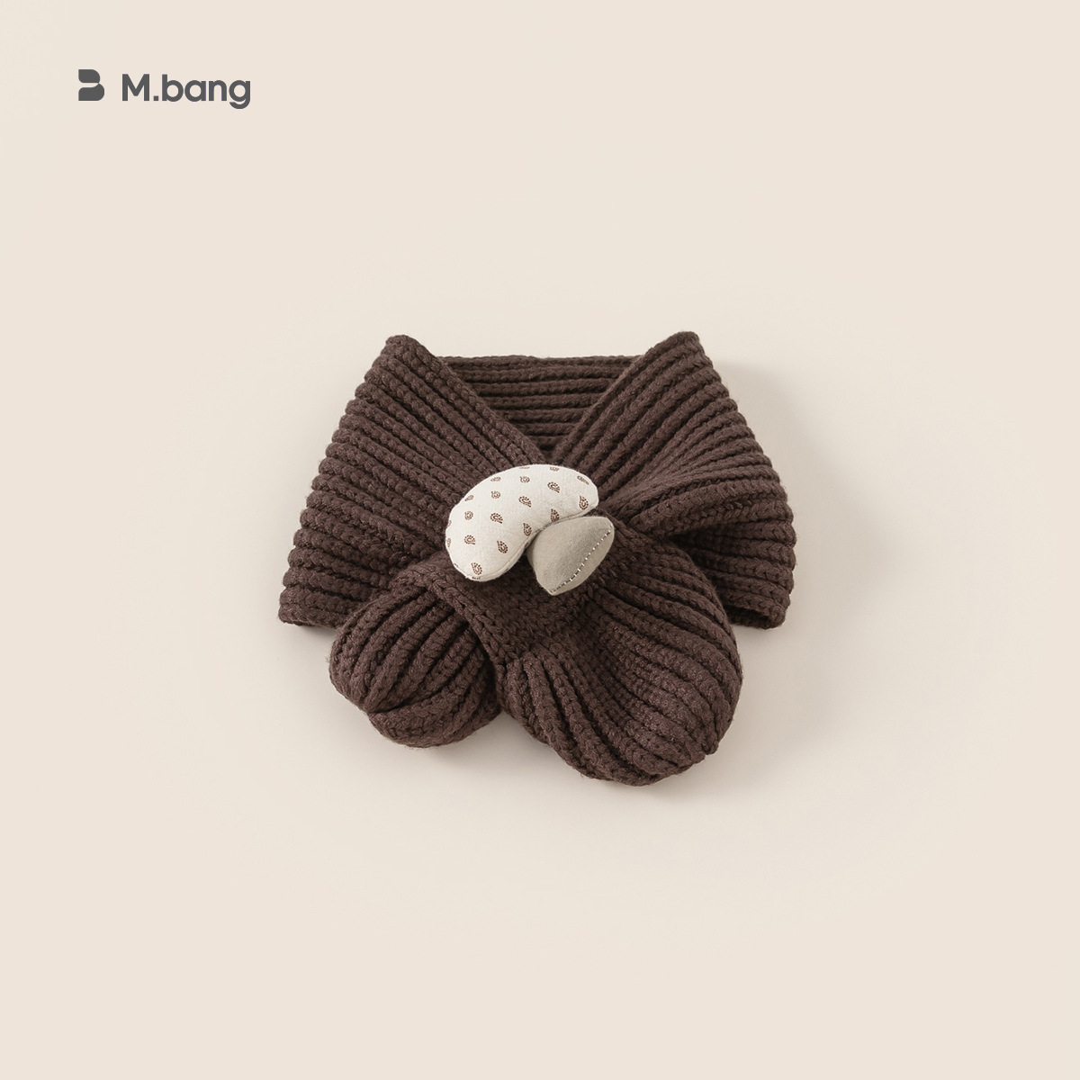 Bufandas infantiles invierno nuevo hongo tridimensional niñas bebés grueso caliente protector de cuello niño de punto cruzado bucal