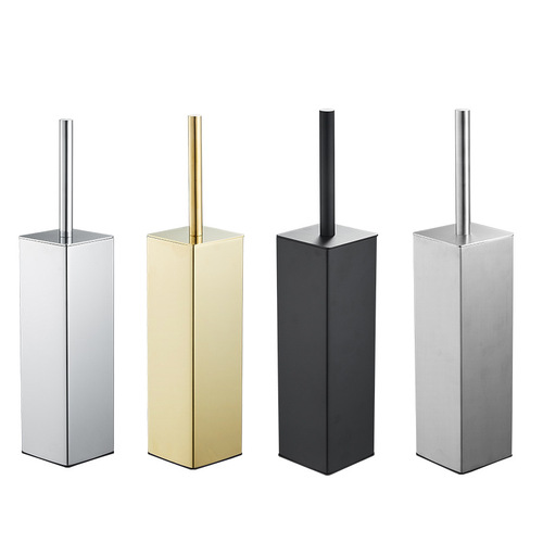 Bathroom stainless steel toilet brush set floor-standing toilet long-handled cleaning brush bathroom toilet brush without dead ends