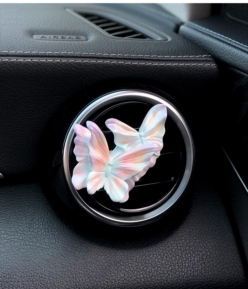 Butterfly Car Aromatherapy Air Outlet Decoration Car Perfume High-grade Fragrance Expansion Stone Car Accessories Ornaments Gift for Women