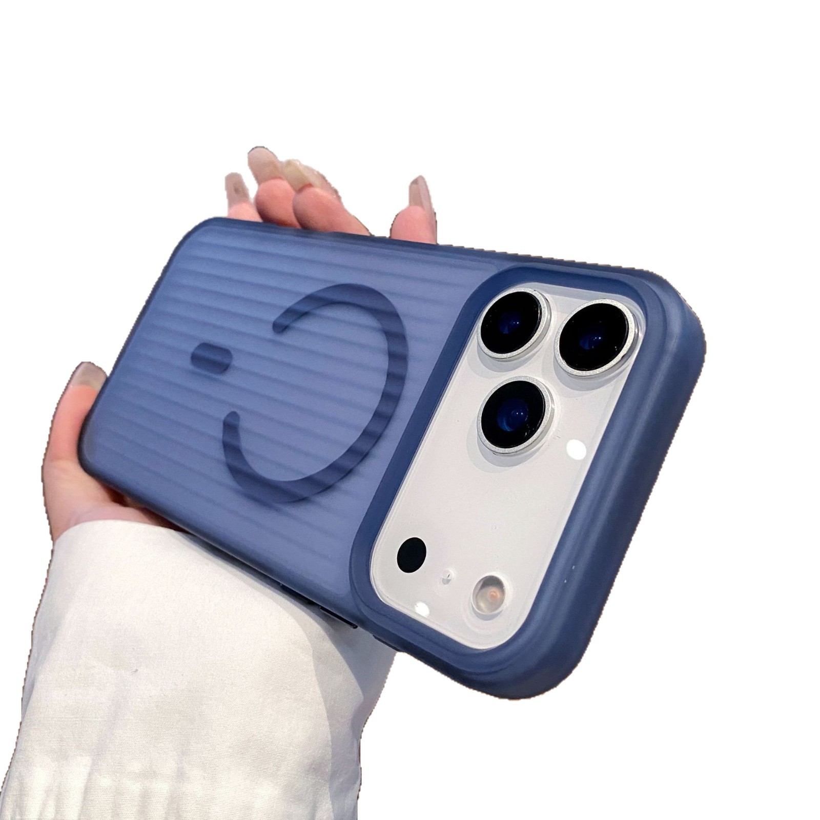 Nuevo patrón ondulado de alta calidad 2 en 1 para Apple 17 proMax caso de teléfono iPhone 16 amortiguado