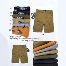 大童多袋短裤外贸新款男童休闲夏季裤5-14Y童装裤多色童裤L71054