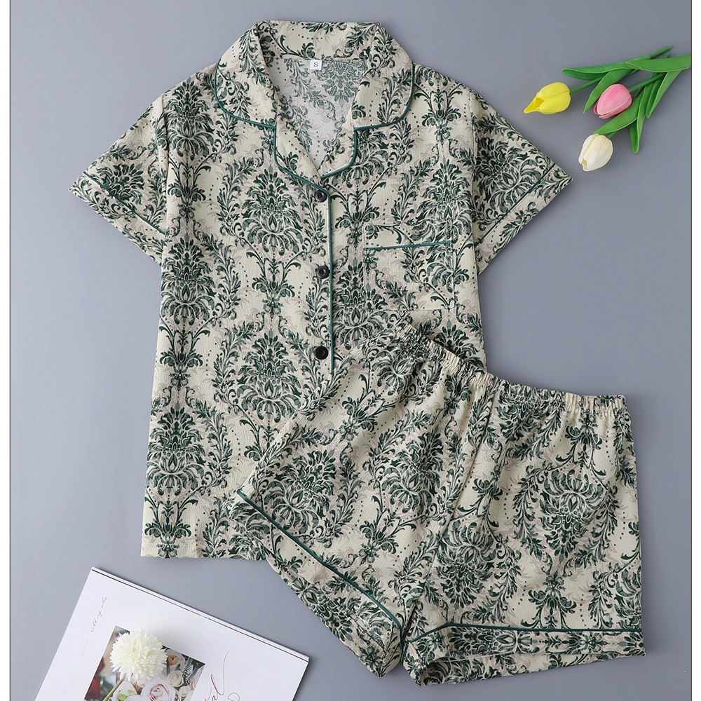 ZF-구름 짧은 회전 커버-그린 트리 패턴