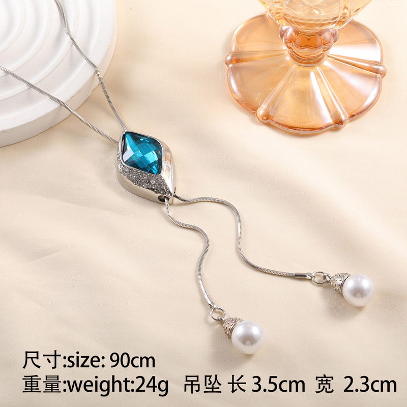 新款可调节毛衣链高级感轻奢女时尚百搭秋冬新款长款项链厂家直销|undefined