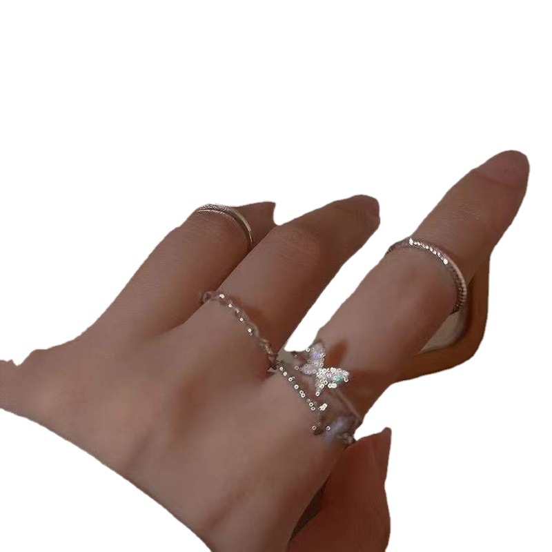 Adjustable Cheap Rings for Students, Punk Vintage Couple Rings for Women and Men