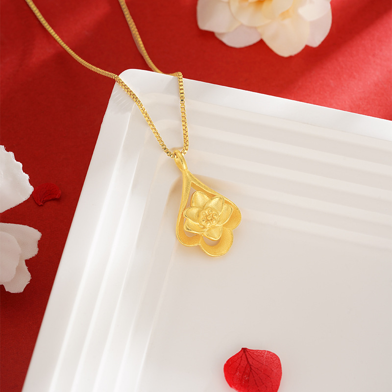 Vietnam oro Lotus colgante multi-capa DIY joyería sin cadena dulce lindo todo-Partido colgante femenino pequeño libro rojo Venta caliente