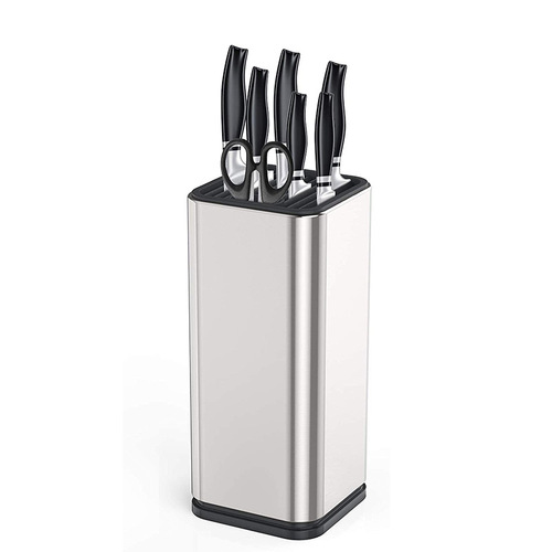 Stainless steel knife holder kitchen knife kitchen rack storage free insertion knife barrel fruit knife barrel Amazon