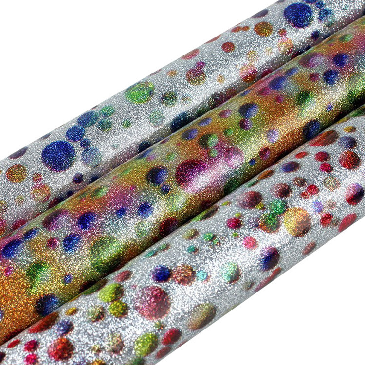 工厂直批环保七彩水晶镜面闪粉格利特皮革箱包耳机数据线渐变材料