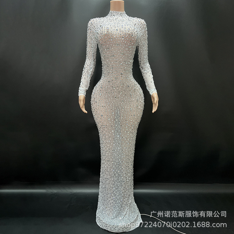 欧米のファッションのドリルの気質は腰のワンピースの宴会の司会者の出演服のカクテルのパーティーのドレスを収めます。|undefined