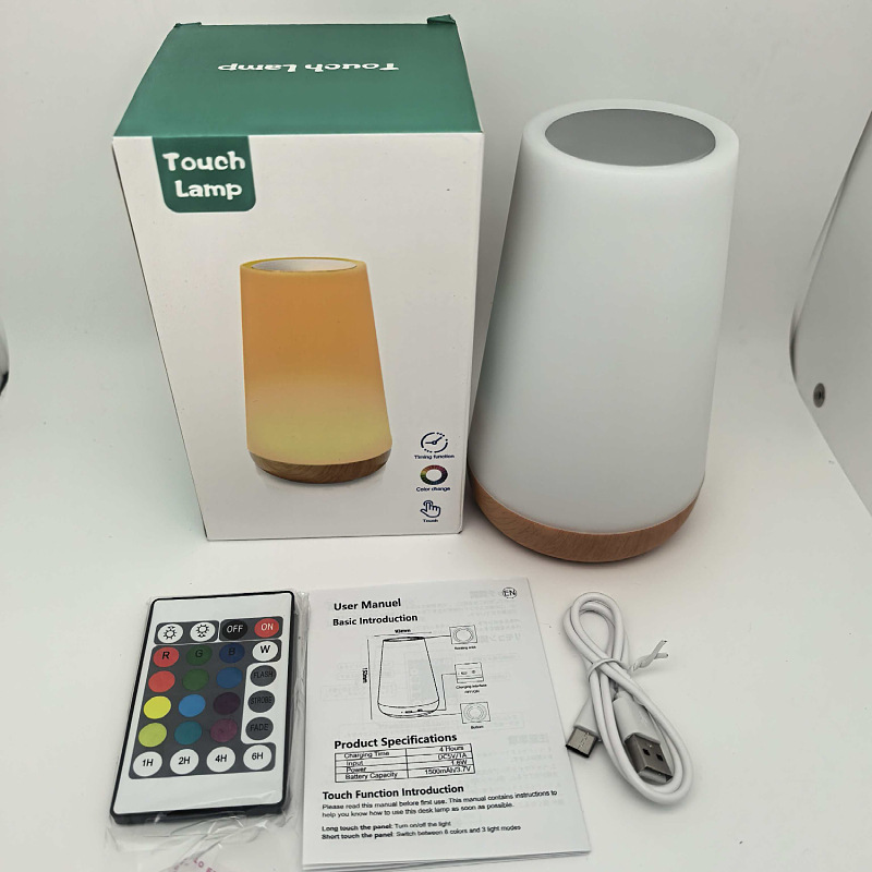 Control remoto creativo transfronterizo madera toque lámpara de noche palpita lámpara de escritorio 13 luz de atmósfera luz de noche amazónica