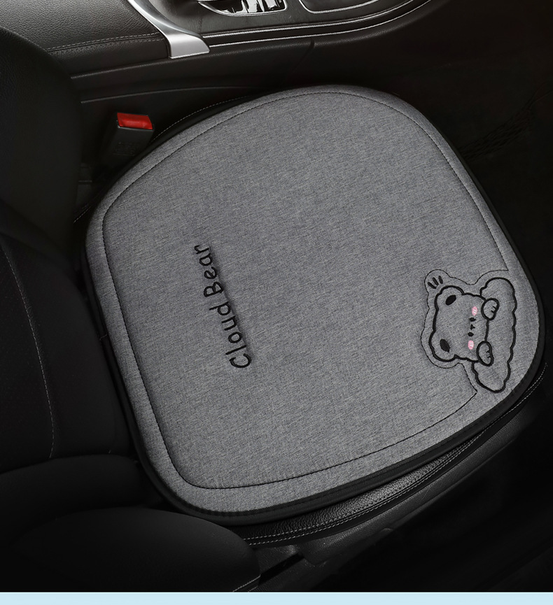 Car Seat Cushion, Suitable for All Seasons, Linen Seat Cushion Three-Piece Set, Rear Single-Piece Cushion, Car Interior Cushion, Wholesale Cross-Border