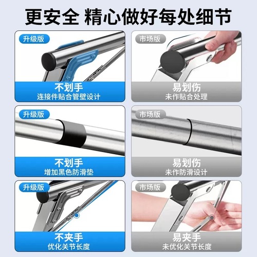 x-type floor-standing clothes hanger extended indoor 201 stainless steel folding telescopic clothes drying rack household quilt stall clothes hanger