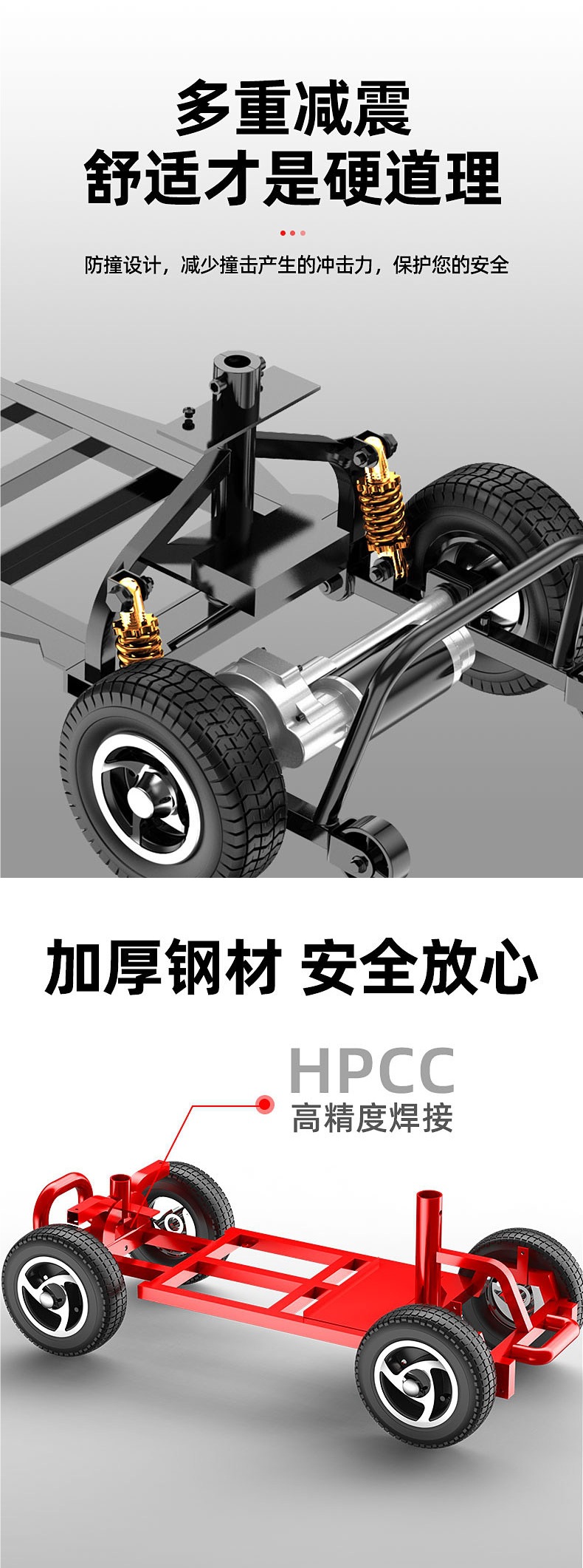Velvet Bear elderly mobility scooter, four-wheel electric vehicle for disabled and elderly, foldable electric scooter, safe power-assisted vehicle