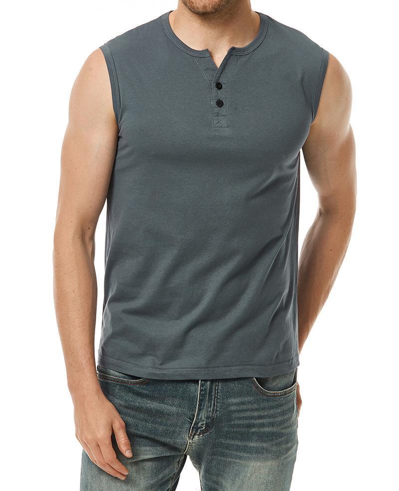 Ärmelloses, lässiges, sportliches, kurzärmeliges, leichtes T-Shirt für Herren, neues Produkt_voghion.com