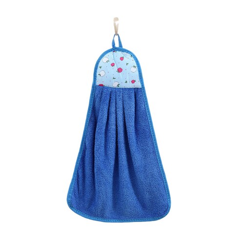 Coral velvet hanging hand towel enlarged thick rag super absorbent kitchen dish cloth toilet hand cloth