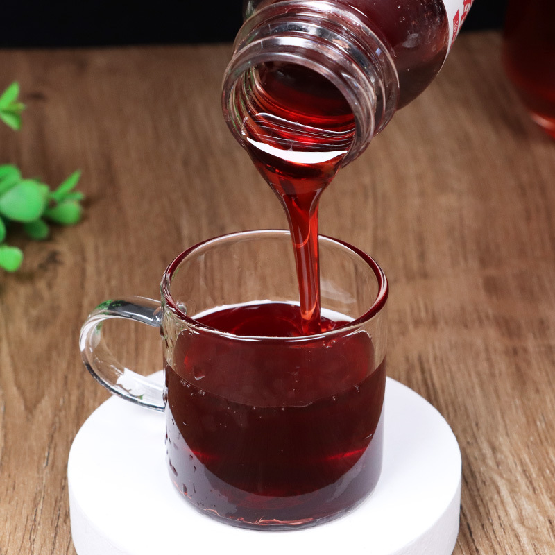 Yunnan rose puree, rose juice, rose syrup, rose dew cold drink, dessert, ice powder bowl cake ingredients