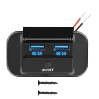 RV Bus Dual USB Зарядка 12-24V Универсальное модифицированное QC3.0 Быстрая зарядка Автомобильное домашнее зарядное устройство