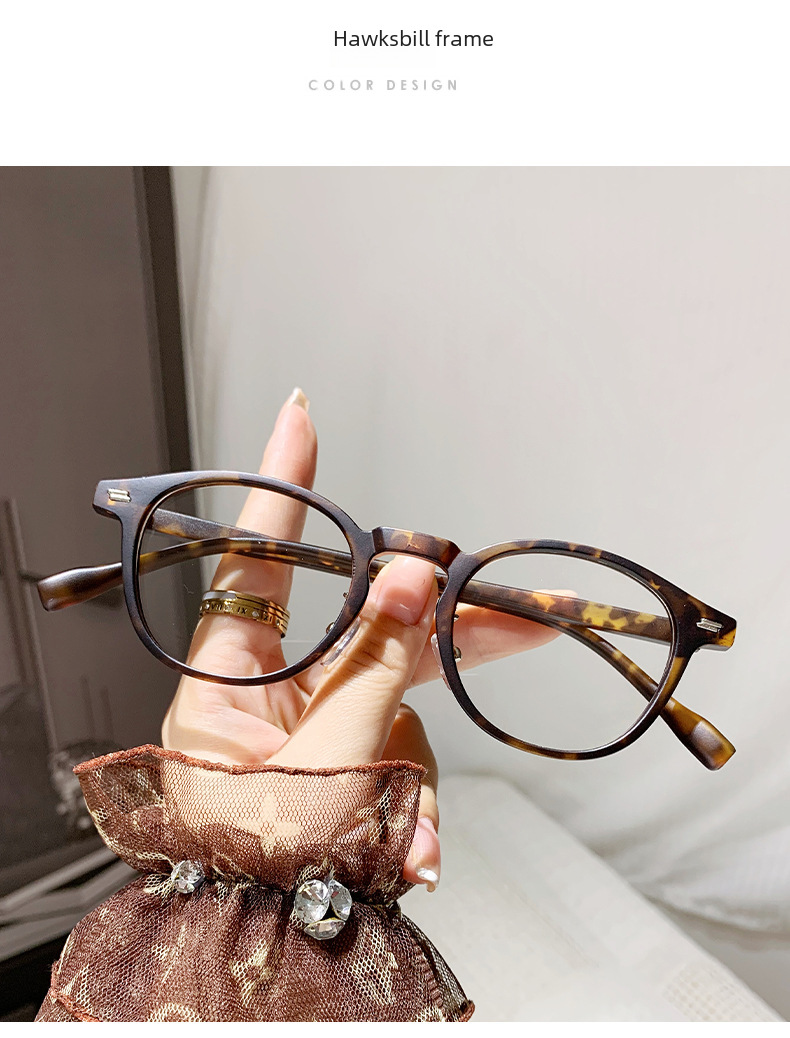 Fashionable retro small round frame anti-blue light presbyopic glasses for women fashionable personalized HD Western style presbyopic glasses for the _voghion.com
