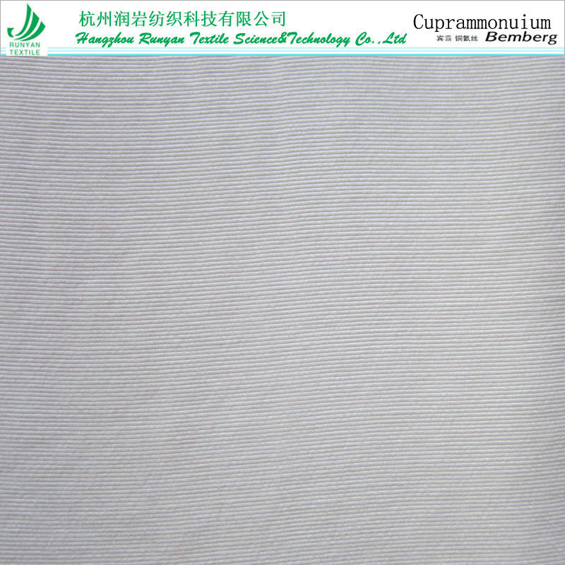 200gsm铜氨人棉横条面料120D*16铜氨粘胶面料 铜氨丝人棉罗缎布