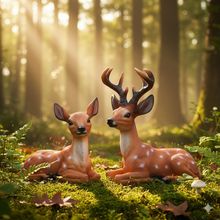 树脂梅花鹿雕塑户外园林仿真动物小区公园花园草坪景观装饰摆件